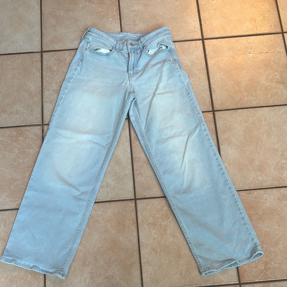 Old Navy Light Blue Wide-Leg Jeans
